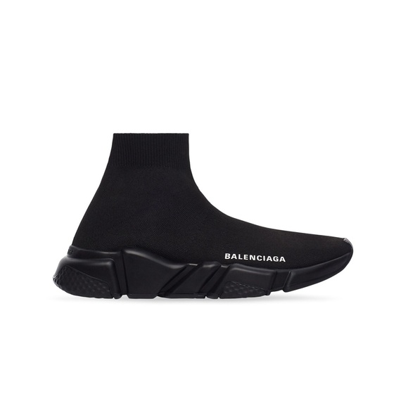 Balenciaga Women’s Speed Recycled Knit Sneakers in Black - Picture 1 of 8